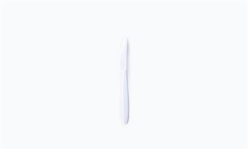. Kés, műanyag, többször használatos, 18,5 cm, 50 db "Venus", fehér