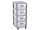 CURVER Fiókos tároló,  újrahasznosított műanyag, 4x11 l, CURVER "Infinity", szürke/fehér