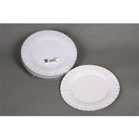 . Papírtányér, kerek, desszertes, 19 cm, 50 db, fehér