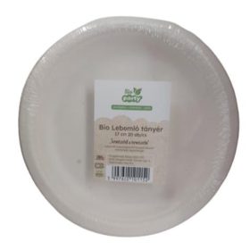. Tányér, PLA, lebomló, 17 cm, 20 db