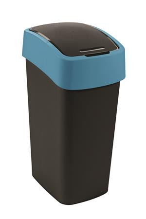 CURVER Billenős szemetes, 45 liter, CURVER "Pacific flip bin", fekete/kék