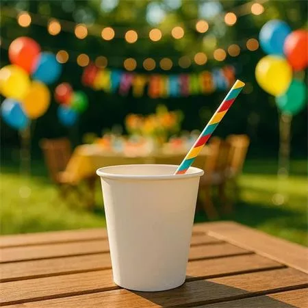 . Papírpohár, 2,4 dl, 50 db, "Party", fehér