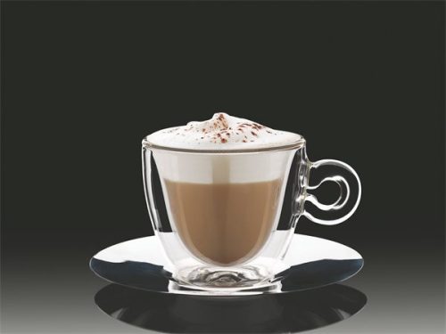 . Cappuccinos csésze rozsdamentes aljjal, duplafalú, 2db-os szett, 16,5cl "Thermo"