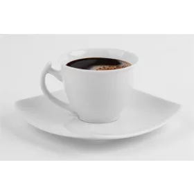   ROTBERG Kávéscsésze+alj,ROTBERG, fehér, 25cl, 6db-os szett, "Quadrate"