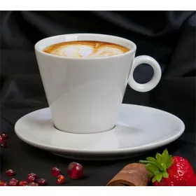   . Kávéscsésze+alj, fehér, 22cl, 2db-os szett, "CoffeeTime"