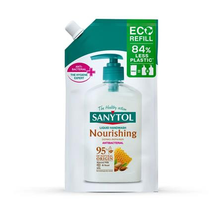 SANYTOL Folyékony szappan, utántöltő, 500 ml, SANYTOL, mandula