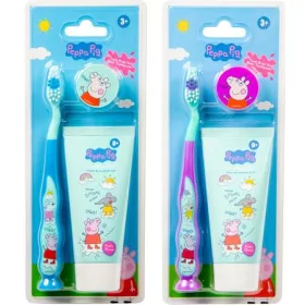   . Fogkrém és fogkefe szett, gyerekeknek, 3+, "Peppa Pig", vegyes színek