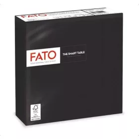   FATO Szalvéta, 1/4 hajtogatott, 33x33 cm, FATO "Smart Table", fekete