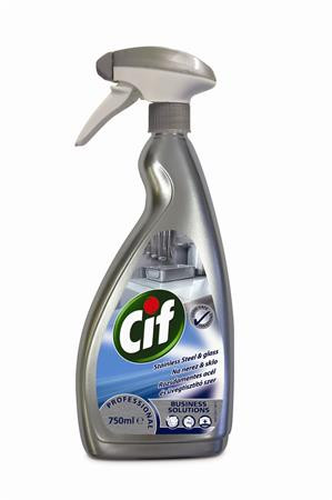 CIF Rozsdamentes acél- és üvegtisztító szer, 750 ml, CIF