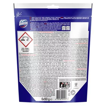 DOMESTOS WC frissítő blokk, 6 db-os, DOMESTOS "Power 5", magnólia és levendula