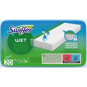   SWIFFER Nedves padlótörlő kendő, utántöltő, 20 db, SWIFFER "Sweeper", citrus illat