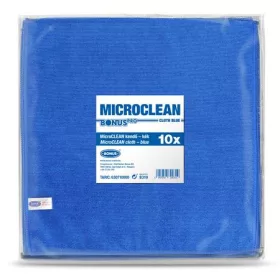   BONUS Törlőkendő, mikroszálas, univerzális, 10 db, 32x32 cm, BONUS "MicroCLEAN", kék