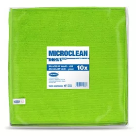   BONUS Törlőkendő, mikroszálas, univerzális, 10 db, 32x32 cm, BONUS "MicroCLEAN", zöld