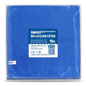  BONUS Törlőkendő, mikroszálas, univerzális, 10 db, 40x40 cm, BONUS "MicroCLEAN Extra", kék