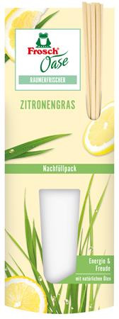 FROSCH Légfrissítő, 90 ml, utántöltő, FROSCH "Oase", citromfű