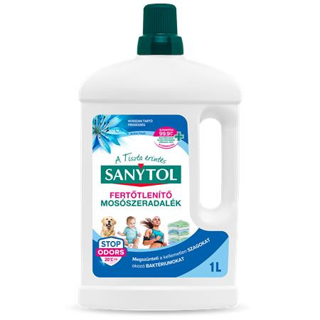 SANYTOL Fertőtlenítő mosószeradalék, 1 l, SANYTOL "Active Fresh"