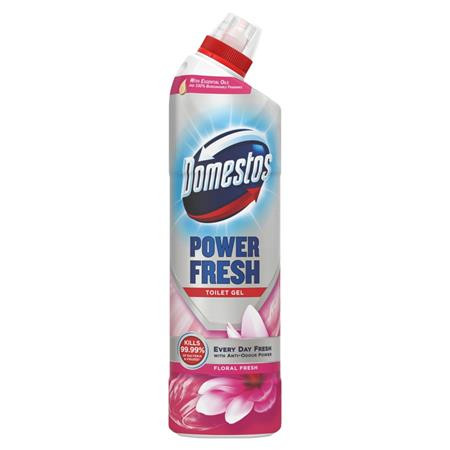 DOMESTOS WC tisztító gél, 700 ml, DOMESTOS "Power Fresh", Floral Fresh
