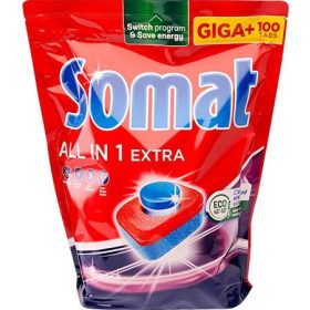   SOMAT Mosogatógéptabletta, 100 db, SOMAT "All in 1 Extra"