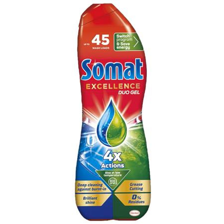 SOMAT Mosogatógép mosogatógél, 810 ml, SOMAT "Excellence Grease Cutting"