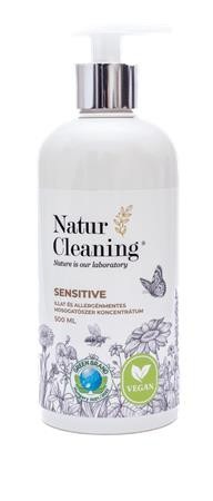 NATURCLEANING Mosogatószer koncentrátum, illat- és allergénmentes, pumpás, 500 ml, NATURCLEANING "Sensitive"
