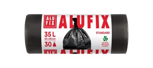 ALUFIX Szemeteszsák, 35 l, 30 db, 53x60 cm, 10 µ, ALUFIX, fekete