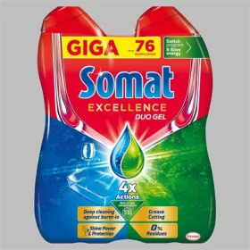   SOMAT Mosogatógép mosogatógél, duo, 2x684 ml, SOMAT "Excellence Grease Cutting"