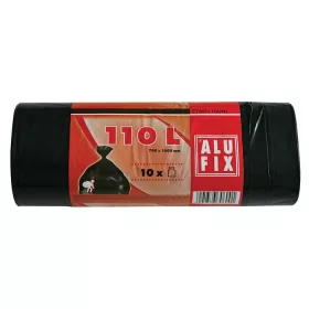   ALUFIX Szemeteszsák, 110 l, 10 db, 70x110 cm, 25 µ, ALUFIX, fekete