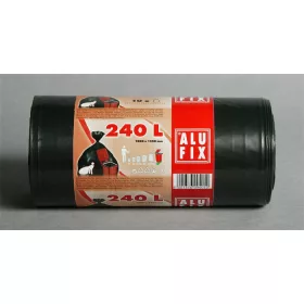   ALUFIX Szemeteszsák, 240 l, 10 db, 100x125 cm, 40 µ, ALUFIX, fekete