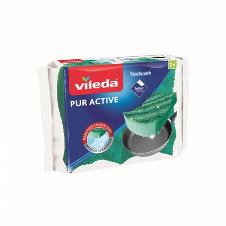 VILEDA Mosogatószivacs, 2 db,  VILEDA "Pur Active"