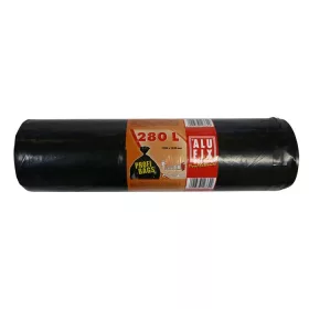   ALUFIX Szemeteszsák, 280 l, 5 db, 115x135 cm, 60 µ, ALUFIX, fekete