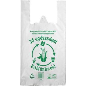   . Ingvállas tasak, lebomló, 24x45x0,15 cm "Jó egészséget Földünknek"