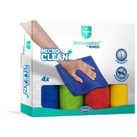   BONUS Törlőkendő, mikroszálas, 4 db, BONUS "MicroCLEAN Plus Immunetec"