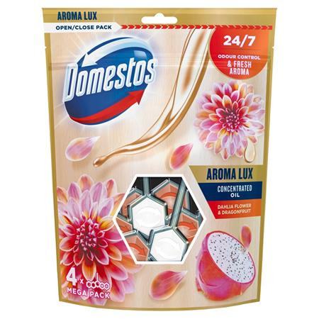 DOMESTOS WC fertőtlenítő, 4 db-os ,DOMESTOS "Aroma Lux", dália és sárkánygyümölcs