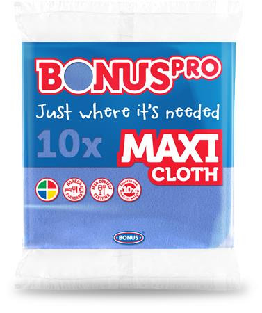 BONUS Törlőkendő, univerzális, 10 db, BONUS "MAXI", kék