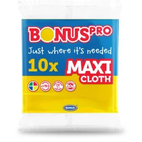   BONUS Törlőkendő, univerzális, 10 db, BONUS "MAXI", sárga