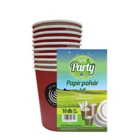 TUTI Papírpohár, 3 dl, 10 db, TUTI "Party"