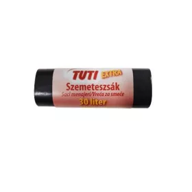   TUTI Szemeteszsák, extra erős, 30 l, 20 db, 50x60 cm, 15 µ, TUTI "Extra", fekete
