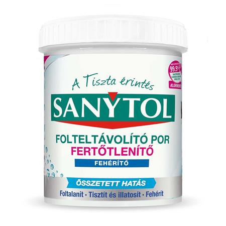 SANYTOL Folteltávolító- és fertőtlenítő por, 450 g, SANYTOL, fehér ruhákhoz