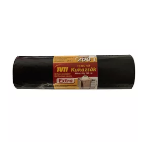   TUTI Szemeteszsák, extra erős, 200 l, 10 db, 95x120 cm, 32 µ, TUTI "Extra", fekete