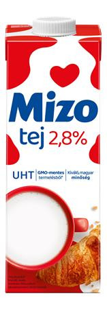 MIZO Tartós tej, visszazárható dobozban, 2,8%, 1 l, MIZO