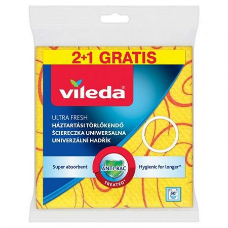 VILEDA Törlőkendő, 30% mikroszállal, 2+1 db, VILEDA