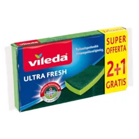   VILEDA Súrolószivacs, 2+1 db, VILEDA "Ultra Fresh", zöld