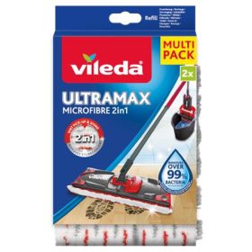   VILEDA Lapos felmosó utántöltő, 2in1, VILEDA "Ultramax", fehér-piros