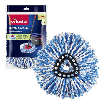 VILEDA Forgó felmosó utántöltő, pedálos, VILEDA "H2PrO", kék-fehér