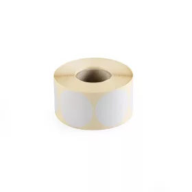  Etikett címke, 50mm, körcímke tekercses, 1000 címke/tekercs fehér