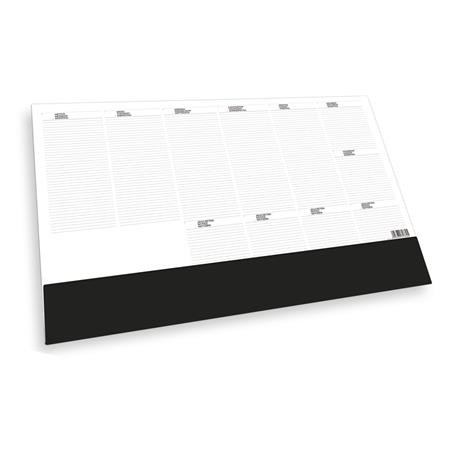 TOPTIMER Könyökalátét, 576x407 mm, heti tervezővel, TOPTIMER "T110", fekete