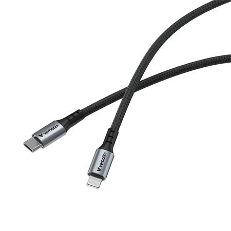 VERBATIM USB kábel, USB-C - Lightning (Apple), 1,2m, VERBATIM, fekete