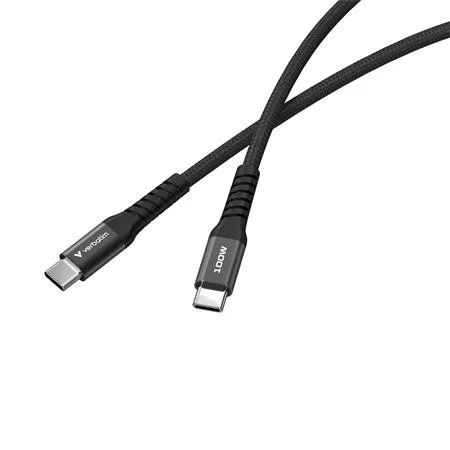 VERBATIM USB kábel, USB-C - USB-C, 1,2 m, 100W, mágneses, VERBATIM, fekete