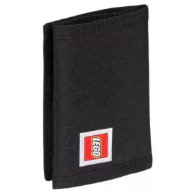  LEGO Pénztárca, tépőzáras, LEGO "Bricks", fekete-mintás