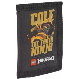   LEGO Pénztárca, tépőzáras, LEGO "Ninjago Cole", fekete-mintás